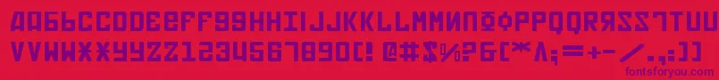 Soviet2e Font – Purple Fonts on Red Background