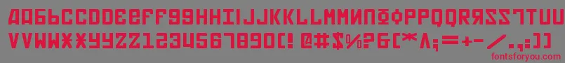 Soviet2e Font – Red Fonts on Gray Background