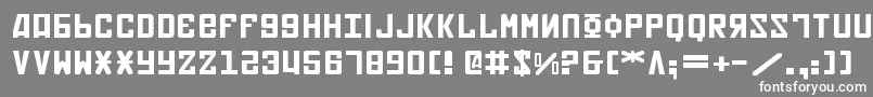 フォントSoviet2e – 灰色の背景に白い文字