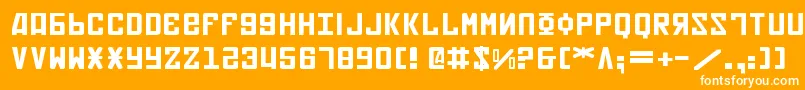 フォントSoviet2e – オレンジの背景に白い文字