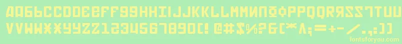 Soviet2e Font – Yellow Fonts on Green Background