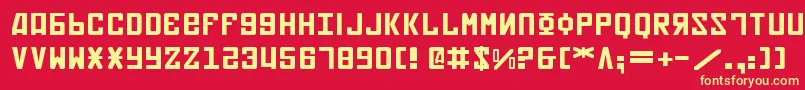 Soviet2e Font – Yellow Fonts on Red Background