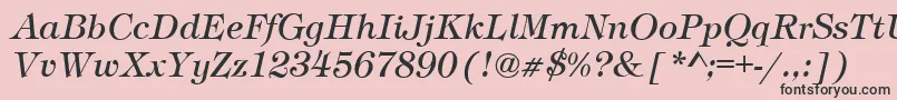 TimberItalic Font – Black Fonts on Pink Background