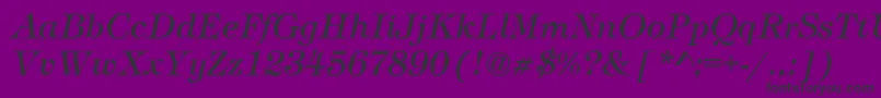 TimberItalic Font – Black Fonts on Purple Background