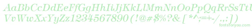 TimberItalic Font – Green Fonts on White Background