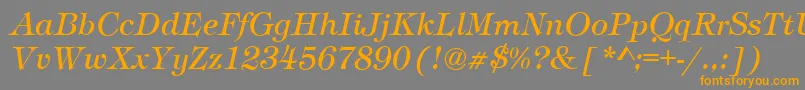 TimberItalic Font – Orange Fonts on Gray Background