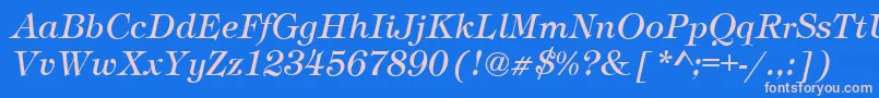 Шрифт TimberItalic – розовые шрифты на синем фоне