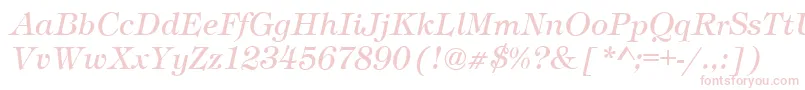 TimberItalic-fontti – vaaleanpunaiset fontit