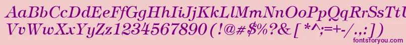 TimberItalic Font – Purple Fonts on Pink Background