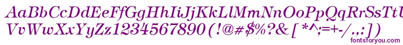 フォントTimberItalic – 紫色のフォント