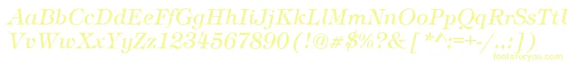 TimberItalic-Schriftart – Gelbe Schriften