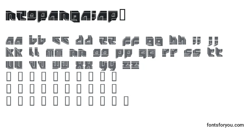 Fuente NeopangaiaP2 - alfabeto, números, caracteres especiales