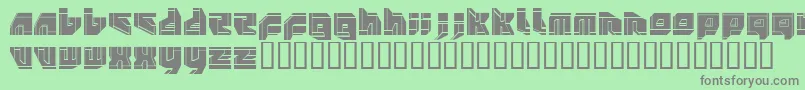 フォントNeopangaiaP2 – 緑の背景に灰色の文字