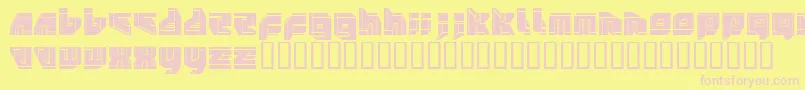 NeopangaiaP2-fontti – vaaleanpunaiset fontit keltaisella taustalla