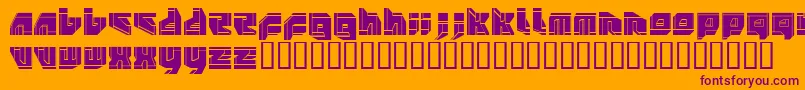 フォントNeopangaiaP2 – オレンジの背景に紫のフォント