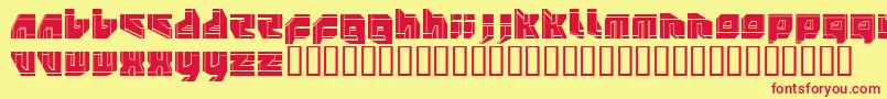 フォントNeopangaiaP2 – 赤い文字の黄色い背景