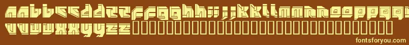 NeopangaiaP2-fontti – keltaiset fontit ruskealla taustalla