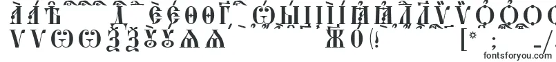 フォントStarouspenskayaCapsKucsSpacedout – 古代の文字