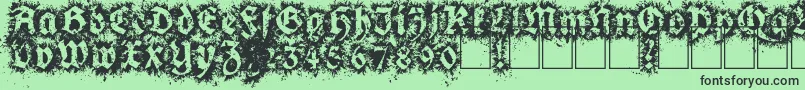 GothixFate Font – Black Fonts on Green Background