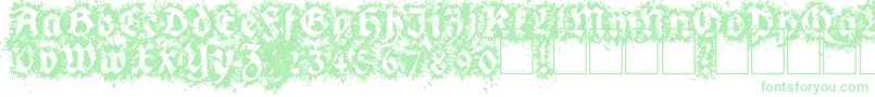 GothixFate Font – Green Fonts on White Background