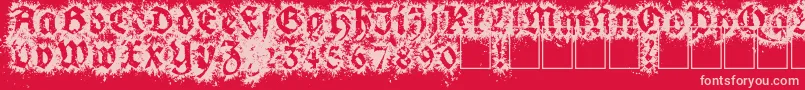 GothixFate Font – Pink Fonts on Red Background