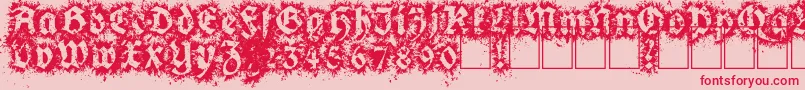 GothixFate Font – Red Fonts on Pink Background