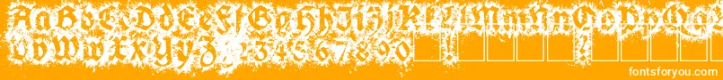 GothixFate Font – White Fonts on Orange Background