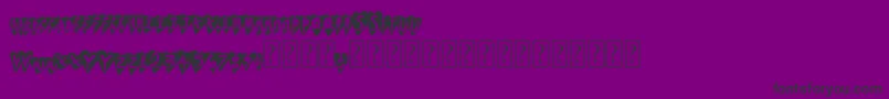 フォントHeartbeat – 紫の背景に黒い文字
