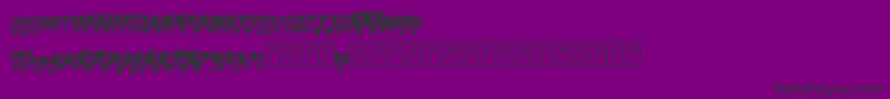 Heartbeat Font – Black Fonts on Purple Background