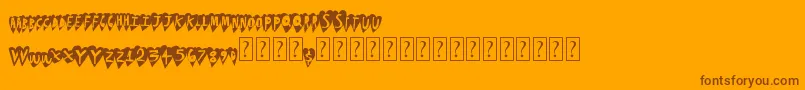 Heartbeat Font – Brown Fonts on Orange Background