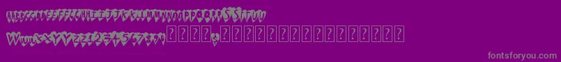 Fonte Heartbeat – fontes cinzas em um fundo violeta