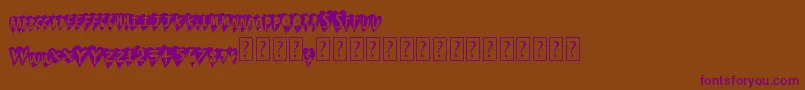 Heartbeat Font – Purple Fonts on Brown Background