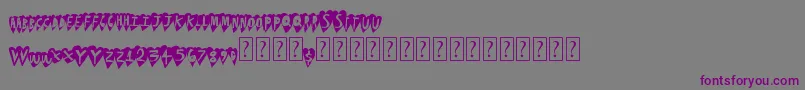 Heartbeat Font – Purple Fonts on Gray Background