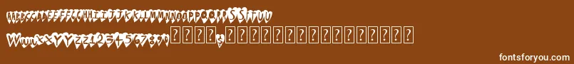 フォントHeartbeat – 茶色の背景に白い文字