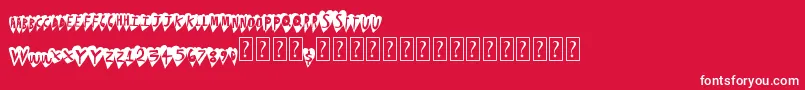 Heartbeat Font – White Fonts on Red Background