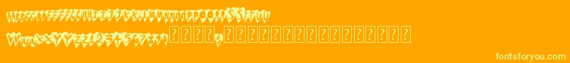 Шрифт Heartbeat – жёлтые шрифты на оранжевом фоне