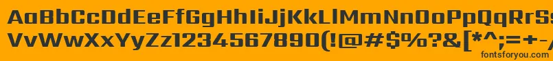Police SarpanchExtrabold – polices noires sur fond orange