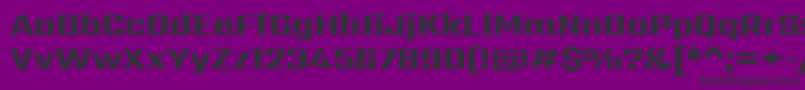 フォントSarpanchExtrabold – 紫の背景に黒い文字