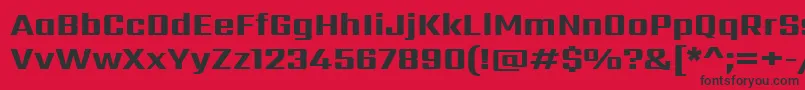 SarpanchExtrabold Font – Black Fonts on Red Background