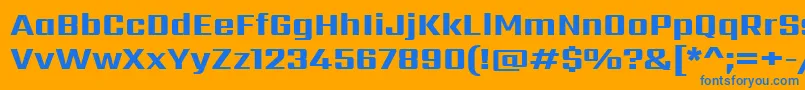 SarpanchExtrabold Font – Blue Fonts on Orange Background