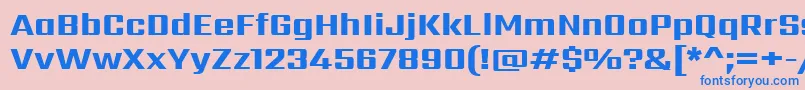SarpanchExtrabold Font – Blue Fonts on Pink Background
