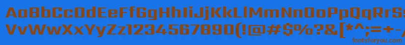 SarpanchExtrabold Font – Brown Fonts on Blue Background