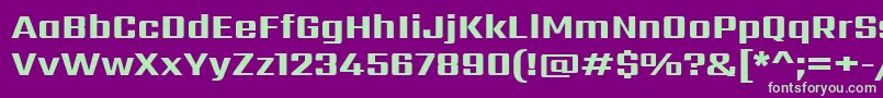 SarpanchExtrabold Font – Green Fonts on Purple Background