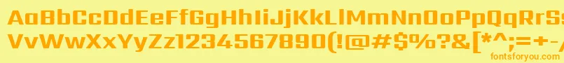 SarpanchExtrabold Font – Orange Fonts on Yellow Background