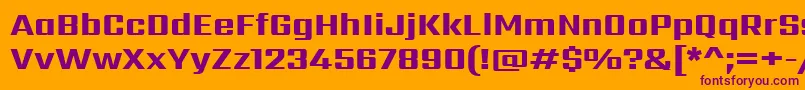 Шрифт SarpanchExtrabold – фиолетовые шрифты на оранжевом фоне