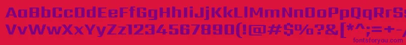 SarpanchExtrabold Font – Purple Fonts on Red Background