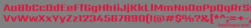 フォントSarpanchExtrabold – 赤い文字の灰色の背景