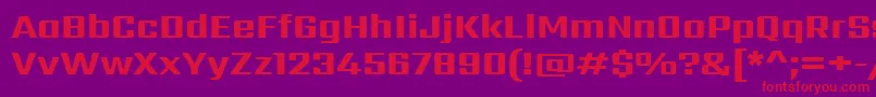 SarpanchExtrabold Font – Red Fonts on Purple Background