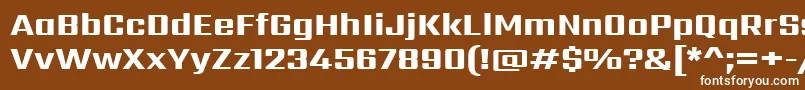 フォントSarpanchExtrabold – 茶色の背景に白い文字