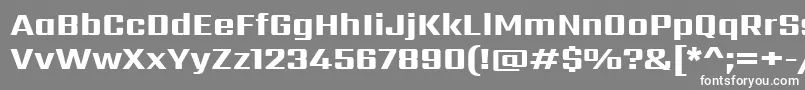 SarpanchExtrabold-Schriftart – Weiße Schriften auf grauem Hintergrund